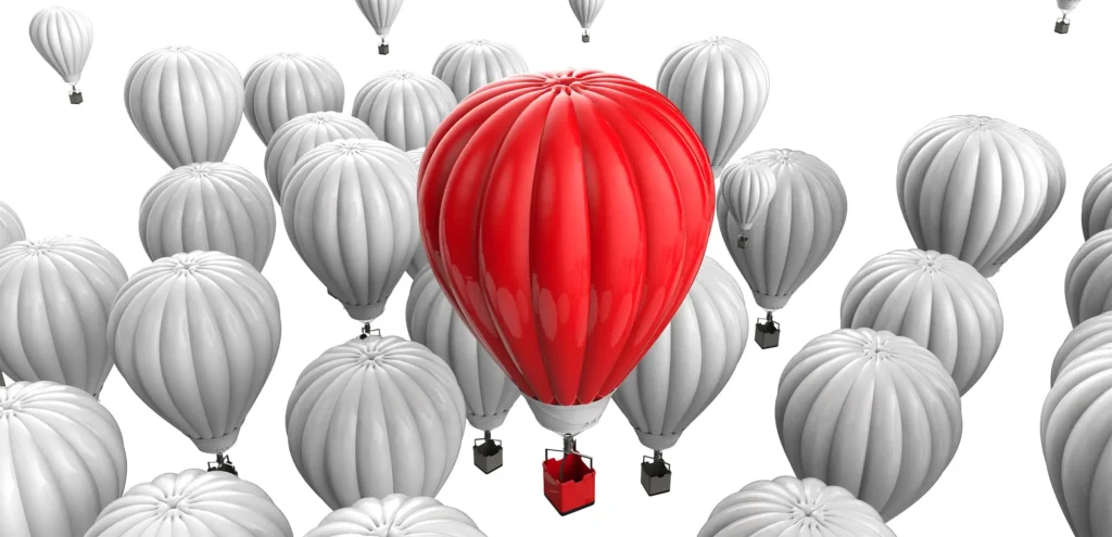 red balloon and white balloon background